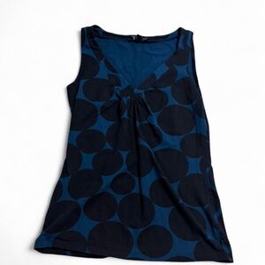 Express Blue and Black Patterned Top